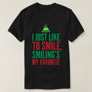 Funny Christmas Elf Smile Quote T-Shirt