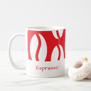 Funny Christmas Espresso Coffee Bean Red Mug