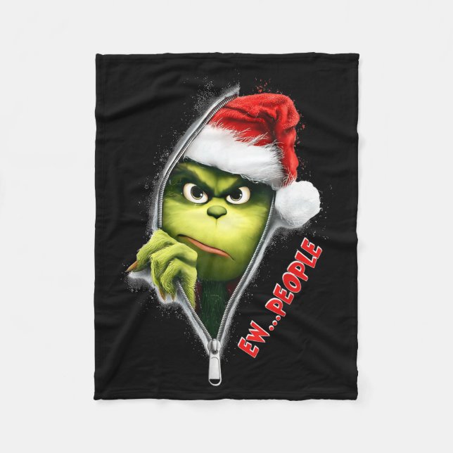 Funny Christmas Ew People Men Women Kid Boys Girls Fleece Blanket (Front)