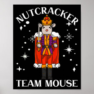 Funny Christmas Family Dance Team Mouse Nutcracker Poster