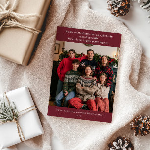 Funny Christmas Family Photo Holiday Card