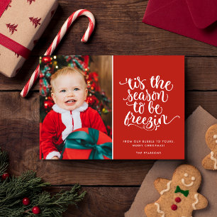 Funny Christmas Family Photo Plaid Card