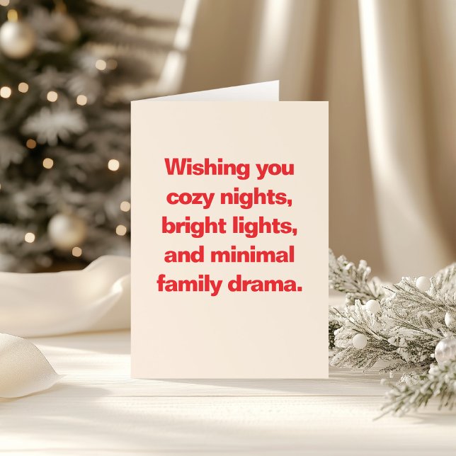 Funny Christmas Family Quote Sassy Clever Custom Holiday Card (Creator Uploaded)