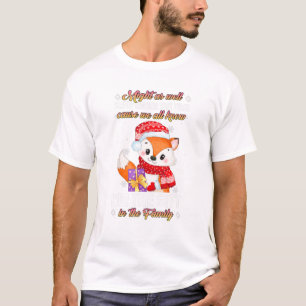 Funny Christmas Featuring A Cute Little Fox For Ki T-Shirt
