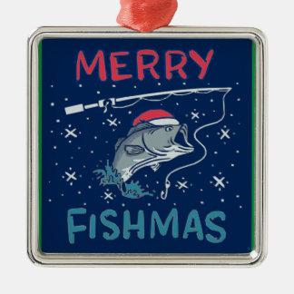 Funny Christmas Fish Flshing Metal Tree Decoration