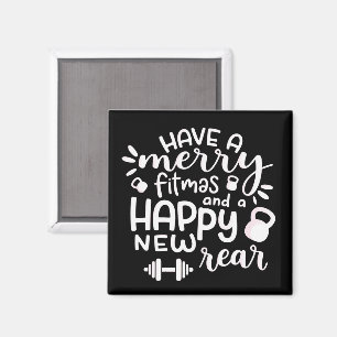 Funny Christmas Fitness Sarcastic Gym Holiday Gift Magnet