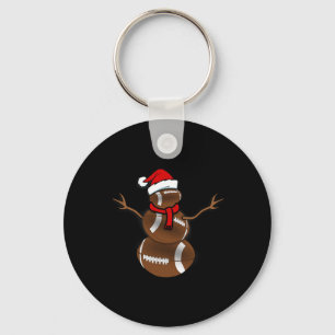 Funny Christmas Football Ball Santa Snowman Key Ring