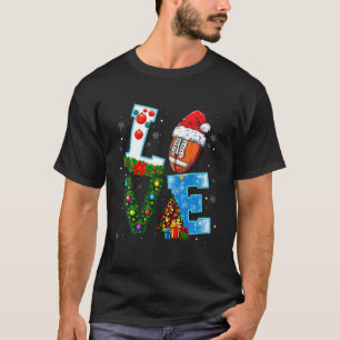 Funny Christmas Football Players Lovers Xmas T-Shirt