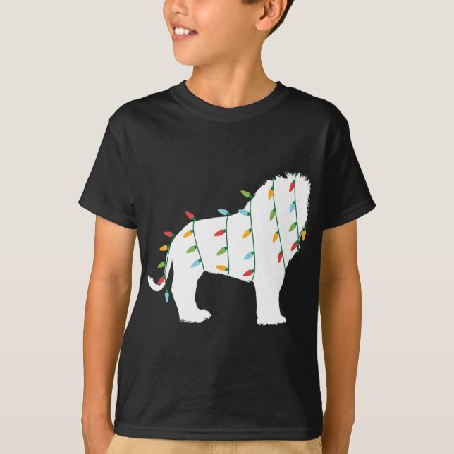 Funny Christmas for Animal Lover Christmas Lights  T-Shirt (Front)