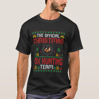 Funny Christmas Fox Hunting Team Fox Hunter Xmas L T-Shirt