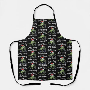Funny Christmas Frog Feeling Extra Jolly Today  Apron