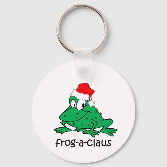Funny Christmas frog Key Ring (Front)
