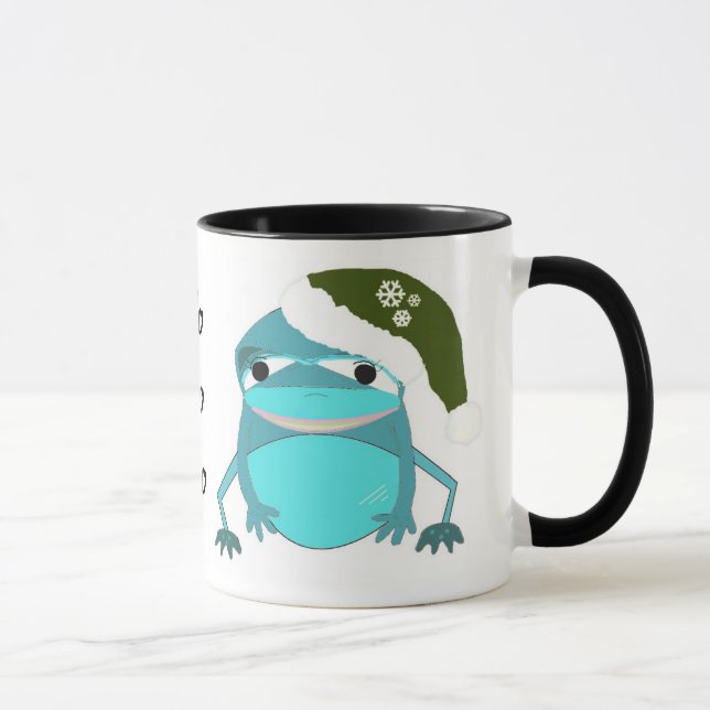 Funny Christmas Frog with Saying Mug (Right)