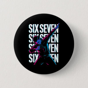 Funny Christmas Gamer Dabbing Xmas Dab Six Seven 6 6 Cm Round Badge