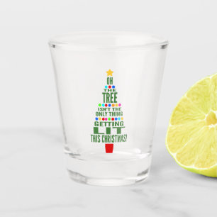 Funny Christmas Getting Lit Holiday Humour Shot Glass