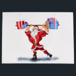 FunNy Christmas Gift Bag with Bodybuilder Santa<br><div class="desc">Funny Gift Bags with Bodybuilder Santa Claus with Christmas Gifts - Fun Cartoon Painting Collection - or Choose / Add Your Unique Text / Name / Colour - Make Your Special Gift - Resize and move or remove and add elements / text with customisation tool ! Painting and Design by...</div>