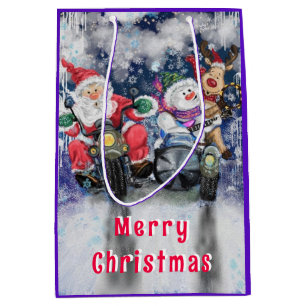 Funny Christmas Gift Bag with Happy Friends