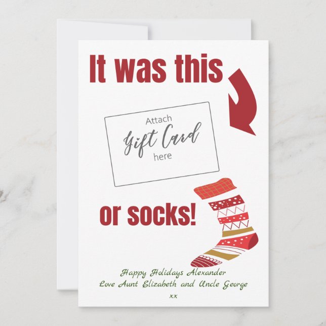 Funny Christmas Gift Card Holder (Front)