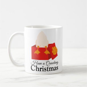 Funny Christmas gift cute cartoon Duck in red box Coffee Mug
