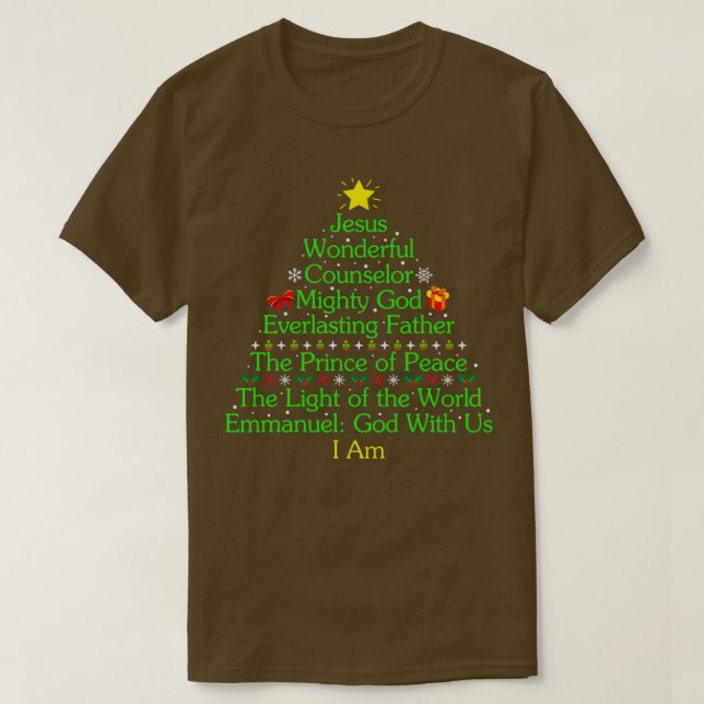 funny christmas gifts Jesus Wonderful Counsellor  T-Shirt (Design Front)