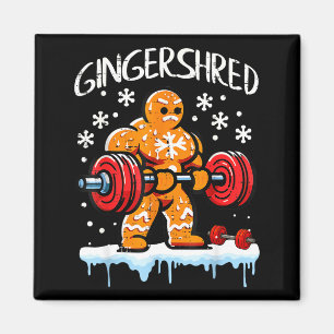 Funny Christmas Gingerbread Gingershred Gym Bodybu Magnet