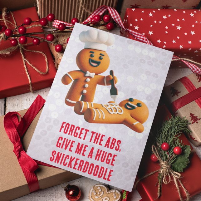 Funny Christmas: Gingerbread Huge Snickerdoodle Card (Funny Christmas Card)