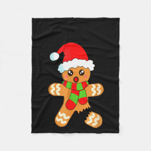 Funny Christmas Gingerbread Man Cookie Oh Snap  Fleece Blanket