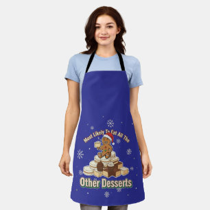 Funny Christmas Gingerbread Man - Most Likely Apron