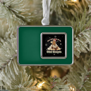 Funny Christmas Gingerbread Man - Most Likely  Silver Plated Framed Ornament