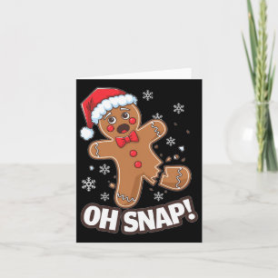 Funny Christmas Gingerbread Man Oh Snap Outfit Paj Card