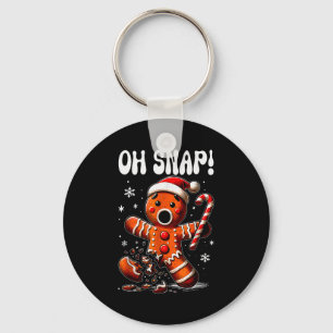Funny Christmas Gingerbread Man Oh Snap Outfit Paj Key Ring