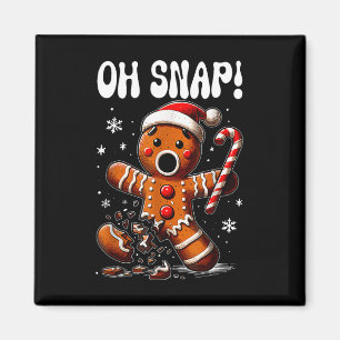 Funny Christmas Gingerbread Man Oh Snap Outfit Paj Magnet
