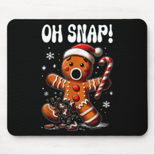 Funny Christmas Gingerbread Man Oh Snap Outfit Paj Mouse Pad
