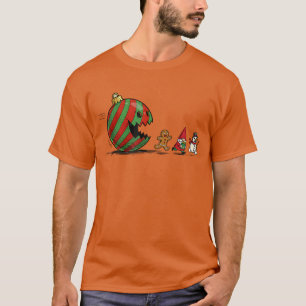 Funny Christmas Gingerbread Santa Christmas Cute X T-Shirt