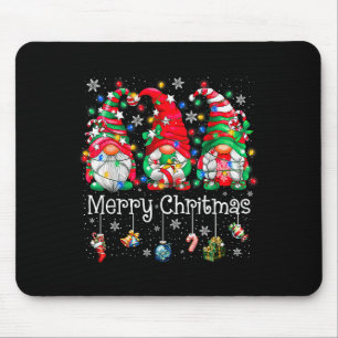 Funny Christmas Gnome Hanging With My Gnomies Fami Mouse Pad