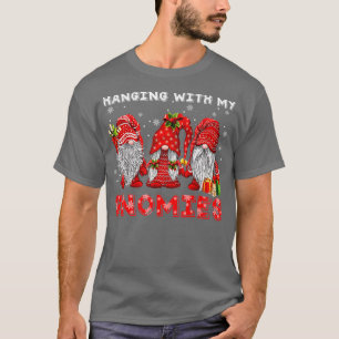 Funny Christmas Gnome Hanging With My Gnomies Fami T-Shirt