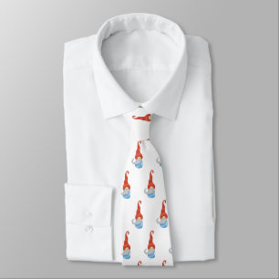 Funny Christmas Gnome Necktie – Cute Holiday Tie