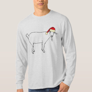 Funny Christmas Goat illustration  T-Shirt
