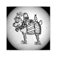 Funny Christmas Goat Stamp