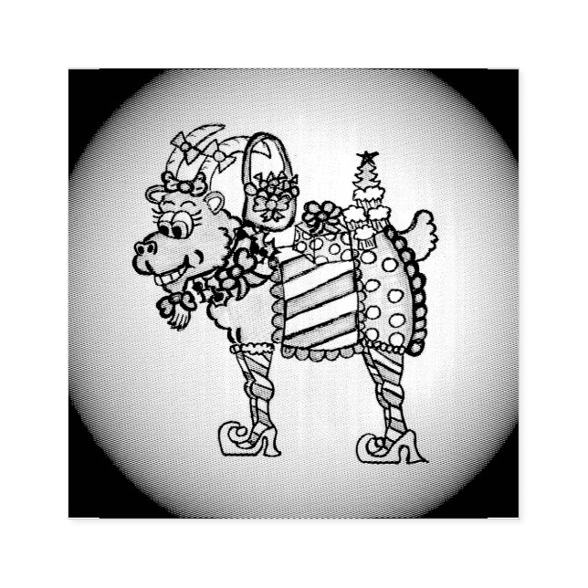 Funny Christmas Goat Stamp (Imprint)