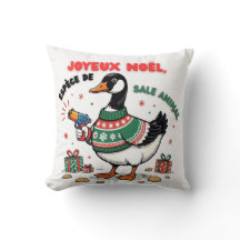 Funny Christmas goose with festive sweater - Humor