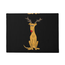 Funny Christmas Greyhound Dog as Reindeer