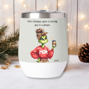 Funny Christmas Grumpy Green Fur Women-Mum