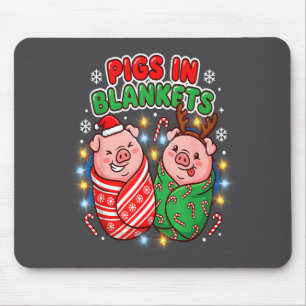 Funny Christmas Gs In Blankets Festive Food Pun  Mouse Pad