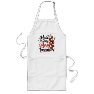 Funny Christmas Hairstylist Long Apron