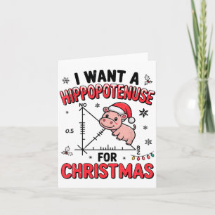 Funny Christmas Hiptamus Math Teacher Gift Ugly Sw Card