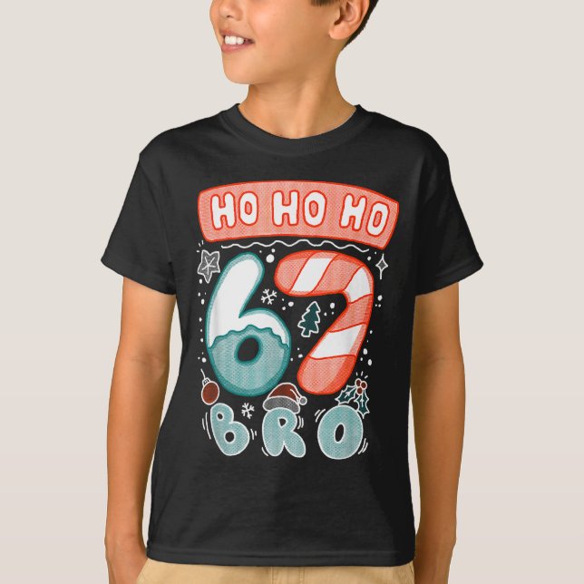 Funny Christmas Ho 67 Six Seven Meme Bro Cookie Ca T-Shirt (Front)