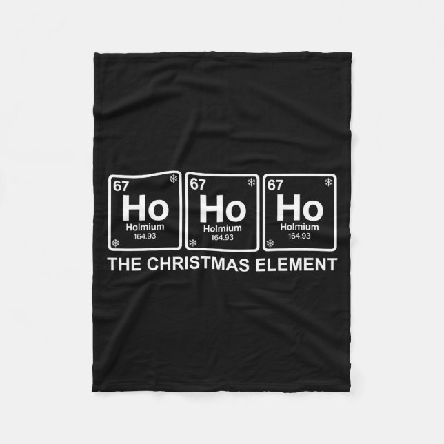 Funny Christmas Ho Ho Ho 67 Chemistry Science Peri Fleece Blanket (Front)