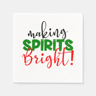 Funny Christmas Holiday drinking party wine Napkin