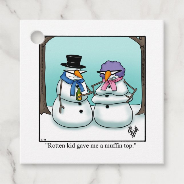 Funny Christmas  Holiday Gift Tags (Front)